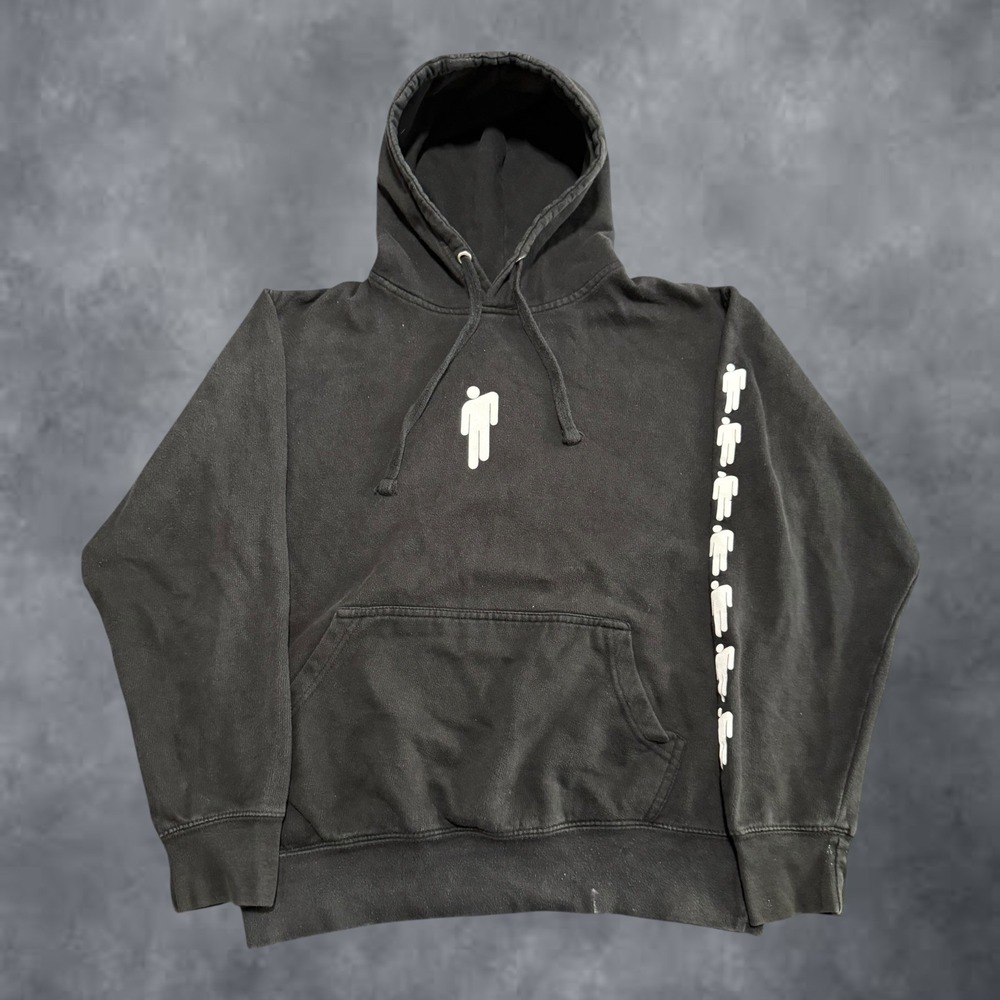 Billie Eilish Blohsh Logo Black Hoodie Pullover Graphic Sweatshirt Small